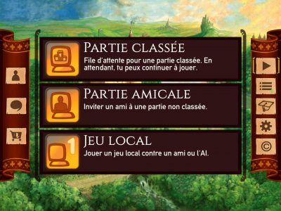 Impression écran de l'interface Digidiced pour Les Châteaux de Bourgogne